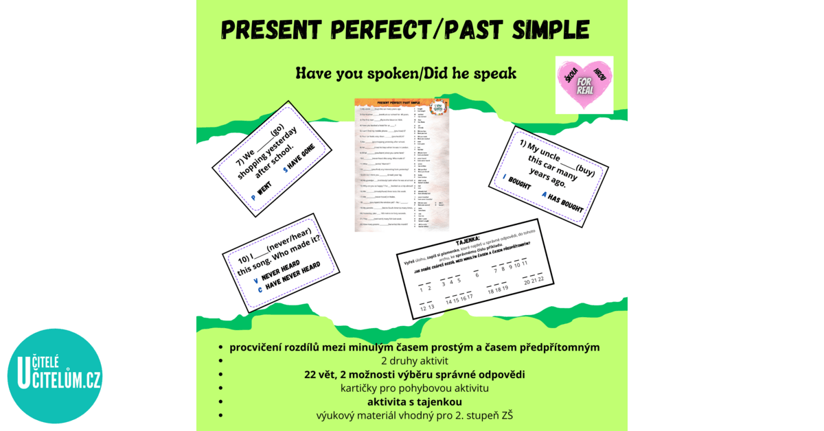 Present Perfect Past Simple Cwiczenia Present perfect/Past simple procvičování - Anglický jazyk